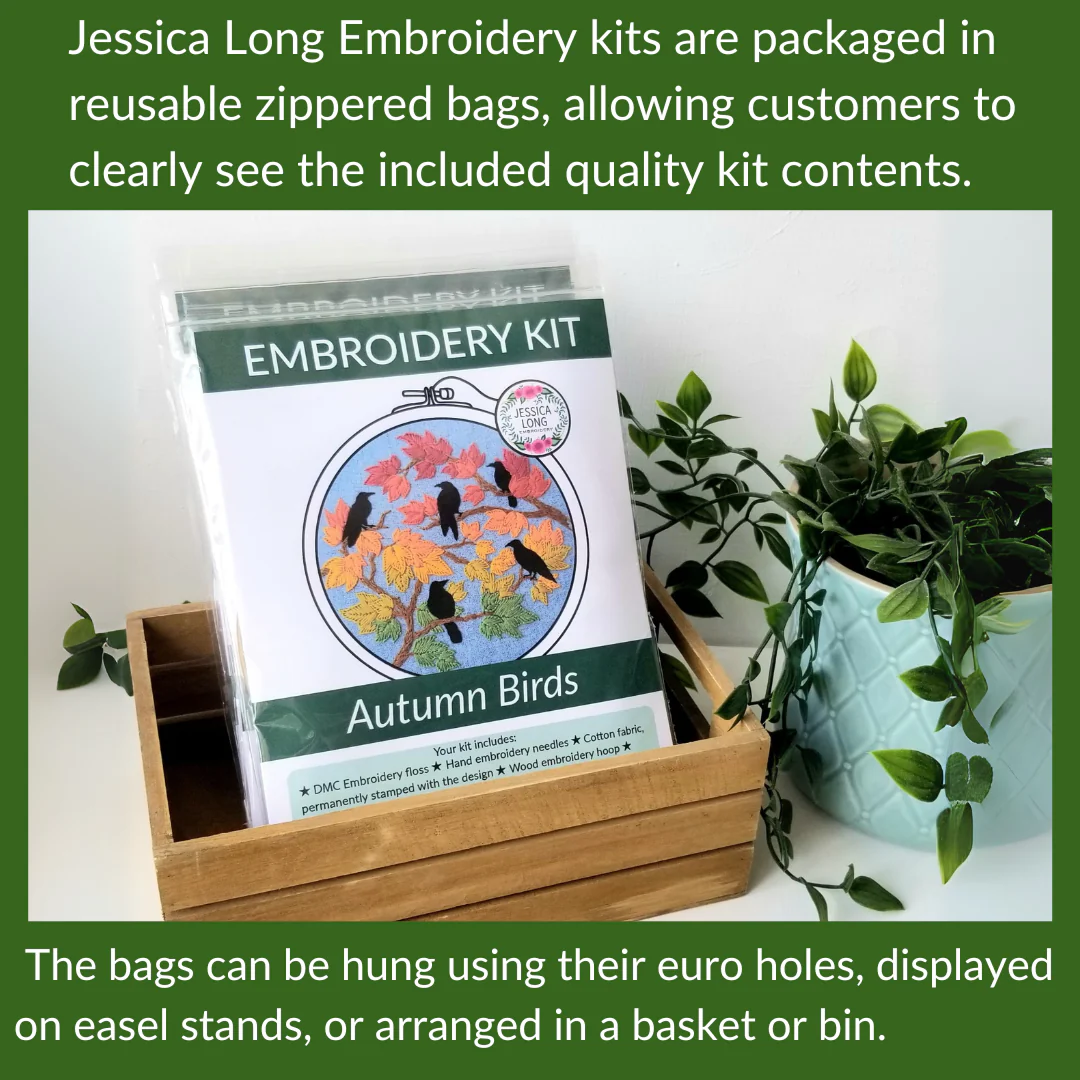Jessica Long Bluebird Sampler beginner embroidery kit - Image 4