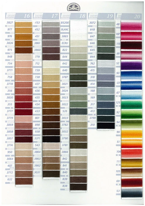 DMC Embroidery Floss (Color # 989 - 3809) - Image 5