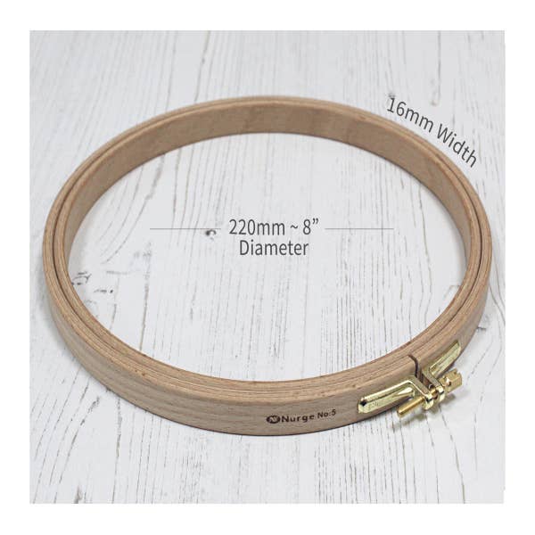 Nurge Beech Screwed Embroidery Hoops: 1/2" hoops in various diameters - Image 8