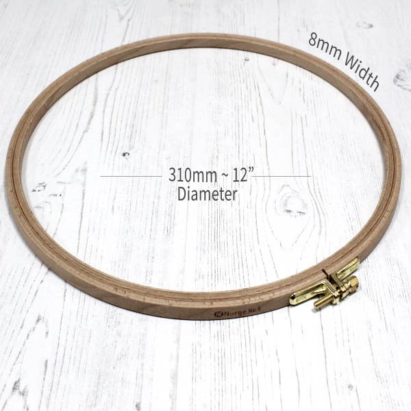 Nurge Beech Embroidery Hoop: 6/16th" wide hoops in various diameters - Image 9