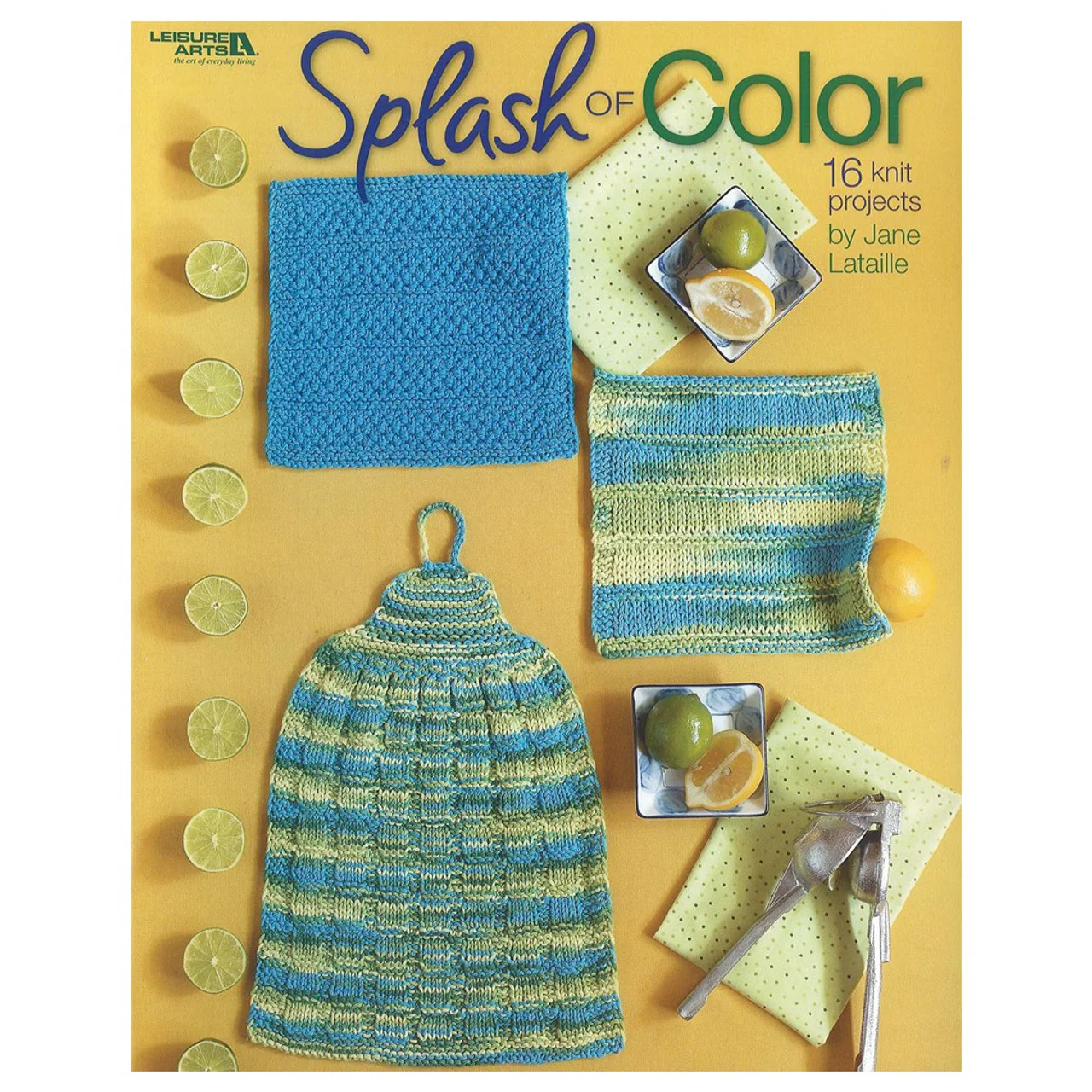 Leisure Arts Splash of Color: 4 Knit Dishcloth Sets